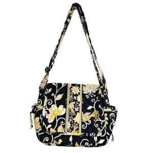 VERA BRADLEY On the Go Crossbody Purse Yellow Bird Peacock Cargo Sling Bag